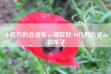 十几万的合资车suv哪款好/10几万合资suv的车子