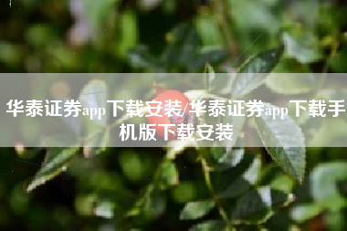 华泰证券app下载安装/华泰证券app下载手机版下载安装 华泰证券app下载安装/华泰证券app下载手机版下载安装