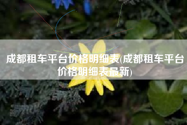 成都租车平台价格明细表(成都租车平台价格明细表最新) 成都租车平台价格明细表(成都租车平台价格明细表最新)
