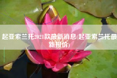 起亚索兰托2021款最新消息(起亚索兰托最新报价)