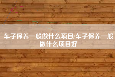 车子保养一般做什么项目/车子保养一般做什么项目好